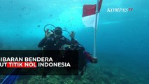 Pengibaran Bendera Merah Putih Di Titik Nol Indonesia