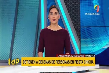 SJM: intervienen a 30 personas que celebraban fiesta chicha