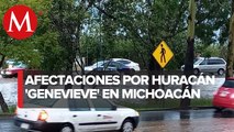 Huracán 'Genevieve' deja inundaciones en Michoacán