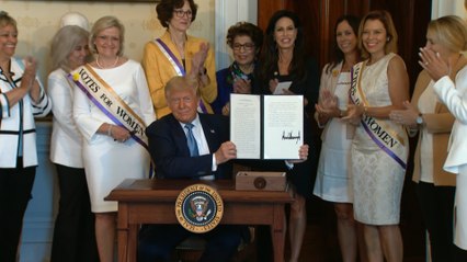 Trump indulta a la primera mujer estadounidense en votar