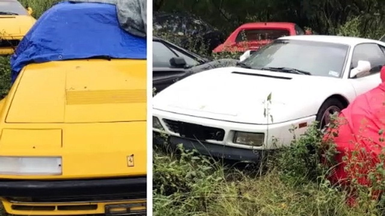 Coleção de Ferrari é encontrada abandonada em terreno baldio