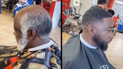 Barber Gives Dad Unbelievable Hair Transformation