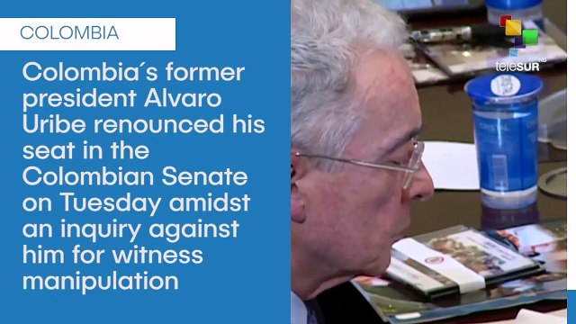 Colombian Former President Alvaro Uribe Renounced His Seat In The Senate
