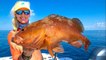 Deep Sea Red Grouper! Catch Clean Cook! GROUPER CHEEKS! Deep Sea Adventure (Gulf of Mexico Fishing)