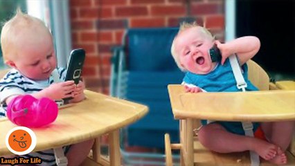 Babies Using Phone And Have Funny Reaction Funny Babies And Pets