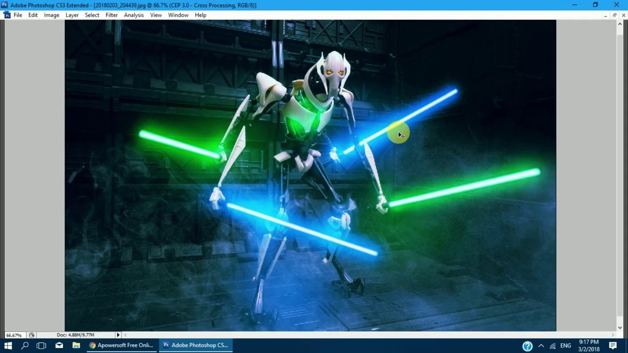 Photoshop Speed Art - Star Wars General Grievous Toy Photography