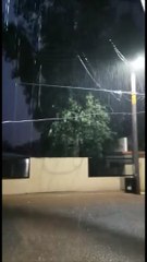 Fuertes vientos y lluvia azotan en Choix