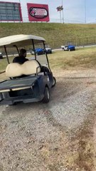 Guy Flips Over With Golf Cart While Driving it and Trying to do Stunt