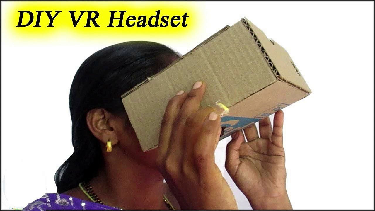 Easy DIY VR Headset | How to Make VR Headset with Cardboard | Homemade ...