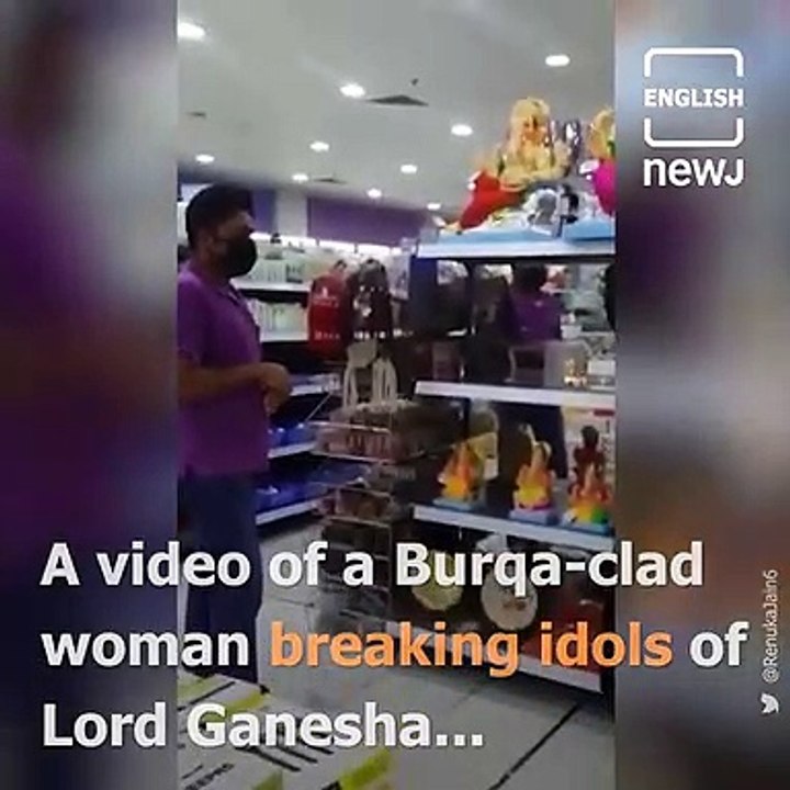 'This is a Muslim country': Burqa-clad woman throws Ganesha idols on floor at Bahrain supermarket.