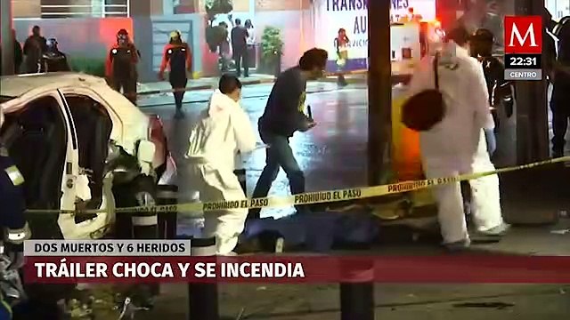 Fiscalía de CdMx investiga choque de tráiler que dejó 2 muertos en Eje Central