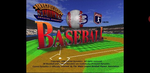3D BASEBALL 1996 PS1 game, intro and first game preview_HD