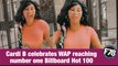 F78NEWS: Cardi B celebrates WAP reaching number one Billboard Hot 100.  #CardiB #MeganTheeStallion #WAP