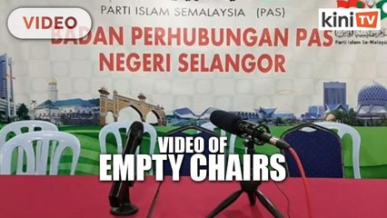 PAS aired empty chairs for 52 minutes before calling off defection event