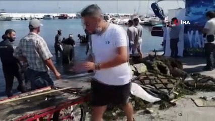 Denizden balık hariç her şey çıktı