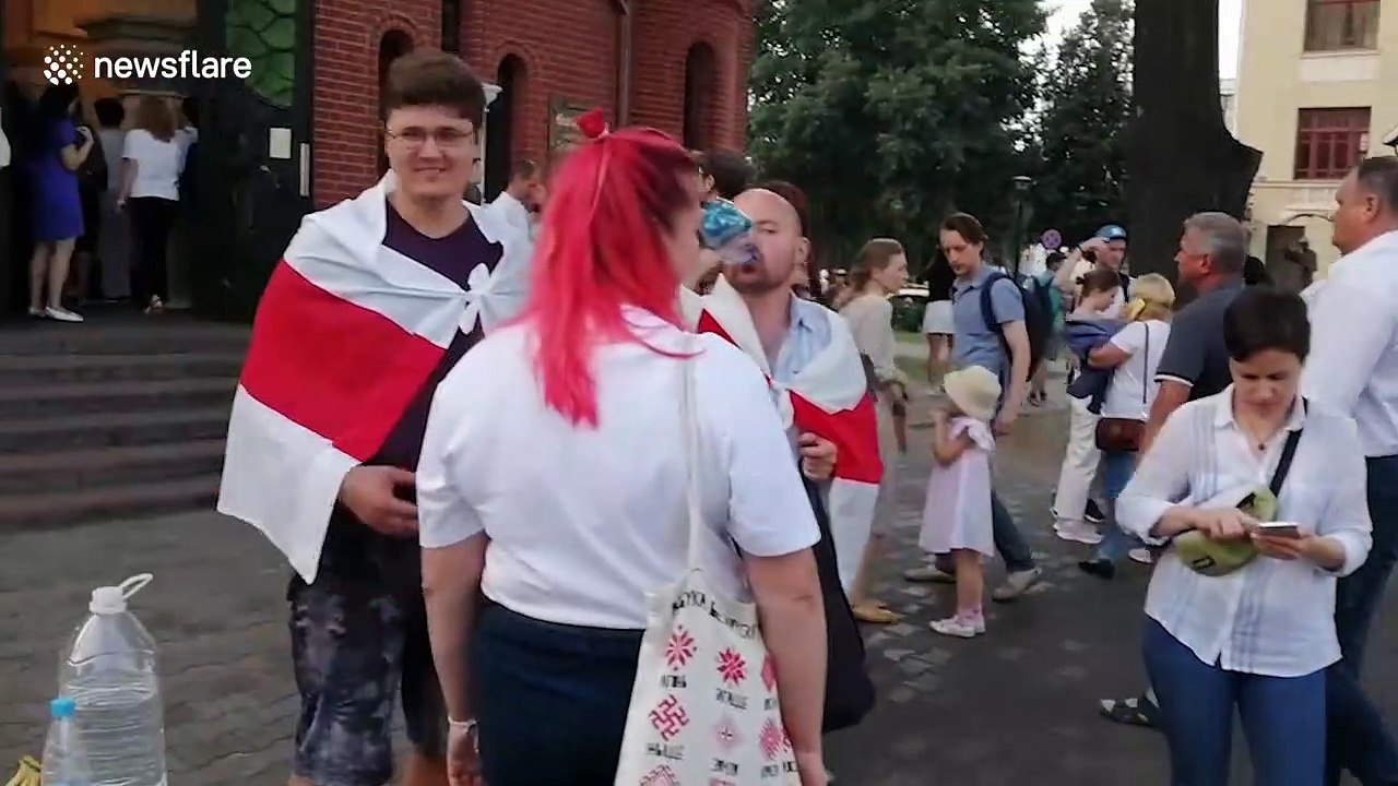 Protesters gather for 10th consecutive day in Belarus