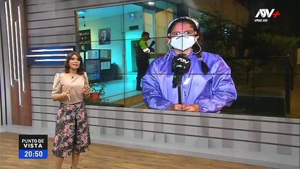 Alicia Retto informa en directo en nueva hora informativa atv+ noticias