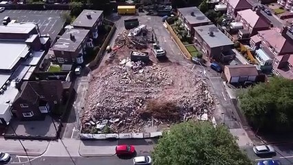 Drone footage shows how old Sunderland fire station site has been cleared to make way for housing