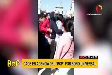 Pisco: decenas de personas no cumplieron con el distanciamiento social durante cobro de bono
