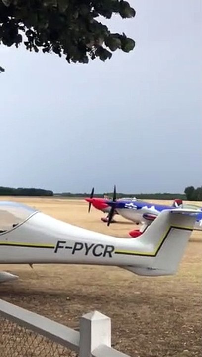 Sarah Rollin, gagnante du grand jeu France Bleu Berry/Aéro-Club Châteauroux-Villers au moment du décollage !