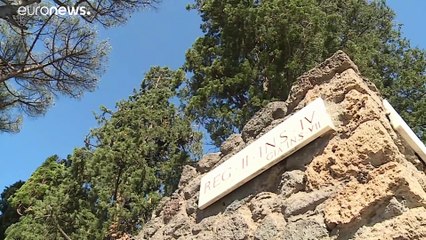 Il cacciatore di turisti sui tetti degli scavi di Pompei