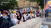 'Free Jaggi' protest takes place opposite 10 Downing Street against human rights violations in India