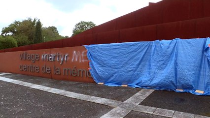 WWII memorial wall defaced at site of Nazi massacre in French village
