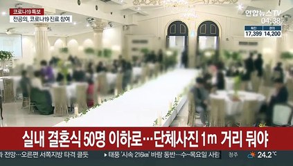 실내 결혼식 50명 이하로…단체사진 최소 1ｍ 거리 둬야