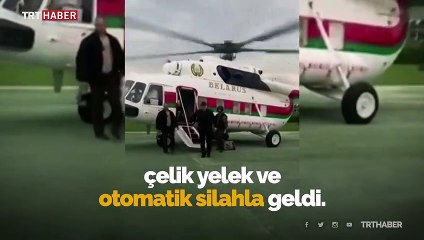 Belarus Cumhurbaşkanı Lukaşenko, elinde silahla başkanlık konutuna geldi