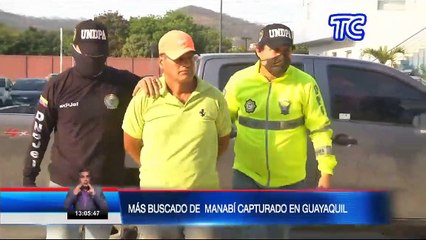 El cuarto delincuente más buscado de Manabí fue capturado