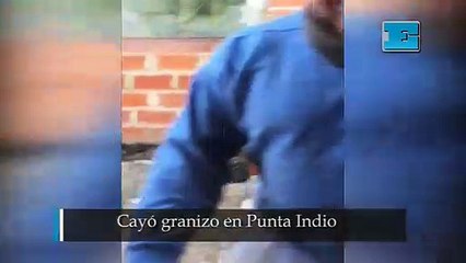 Cayó granizo en Punta Indio
