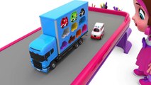 Pinky and Panda Play with Vehicles Shapes Sorter Toy and Dump Truck