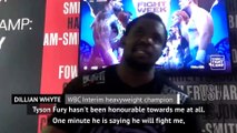 'Tyson Fury talks a lot of rubbish!' - Dillian Whyte