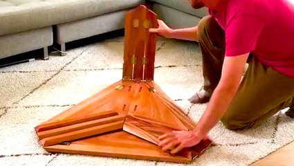 These origami-inspired furniture pieces can be folded flat in seconds