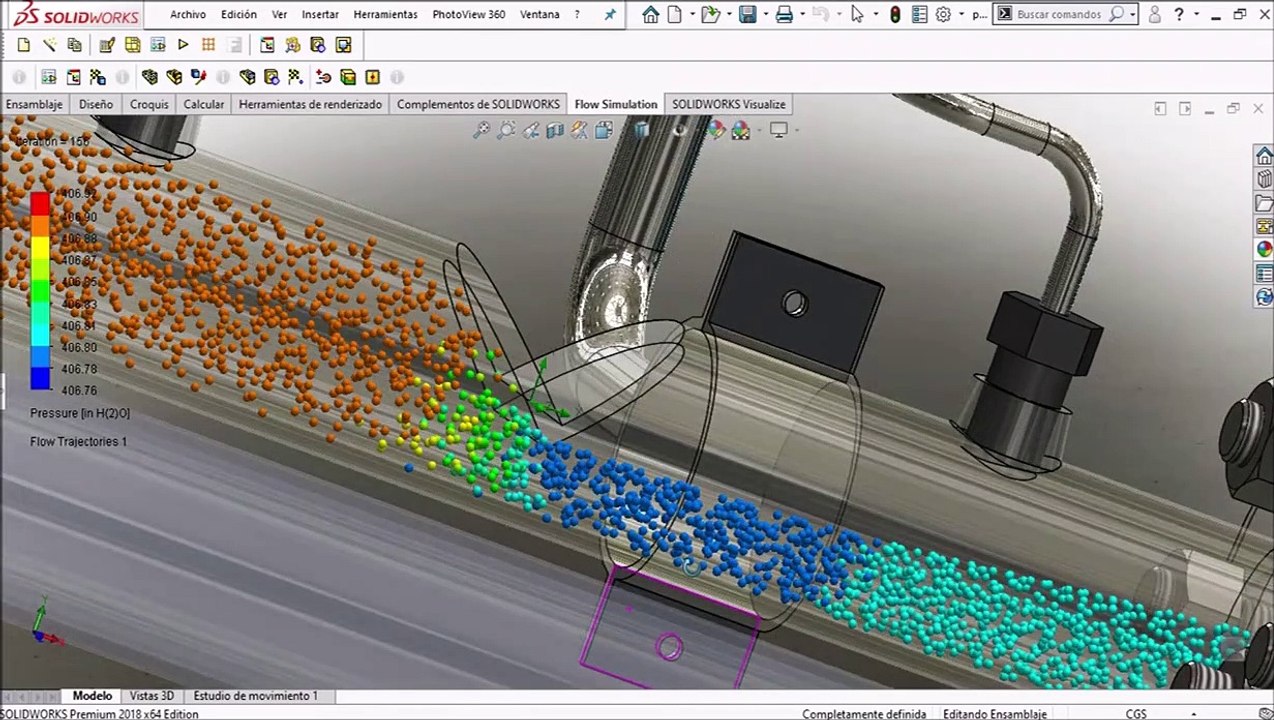 SolidWorks Flow Simulation - Tutorial de flujo de gas en Medidor de Gas de uso industrial---[SolidWorks Flow Simulation - Industrial Gas Meter Gas Flow Tutorial