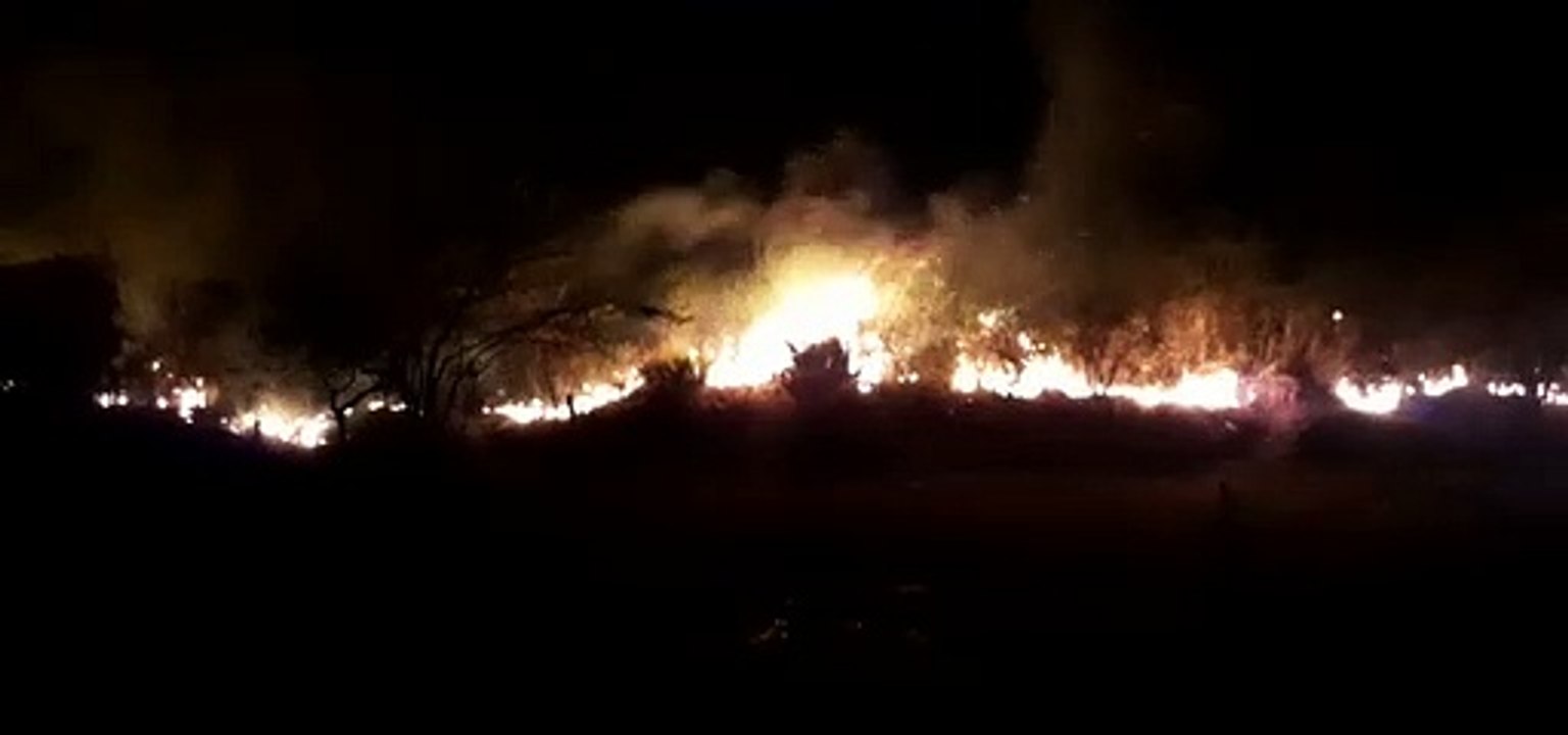 Voraz incendio en Puerto Vilelas