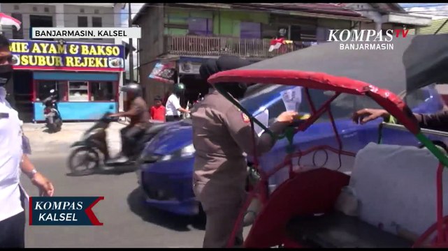 Sanksi Tak Bermasker Segera Berlaku, Satpol PP Keliling Kota Banjarmasin Peringatkan Warga
