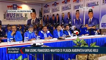 Fransiskus-Wahyudi Maju di Pilkada Kapuas Hulu Diusung PAN
