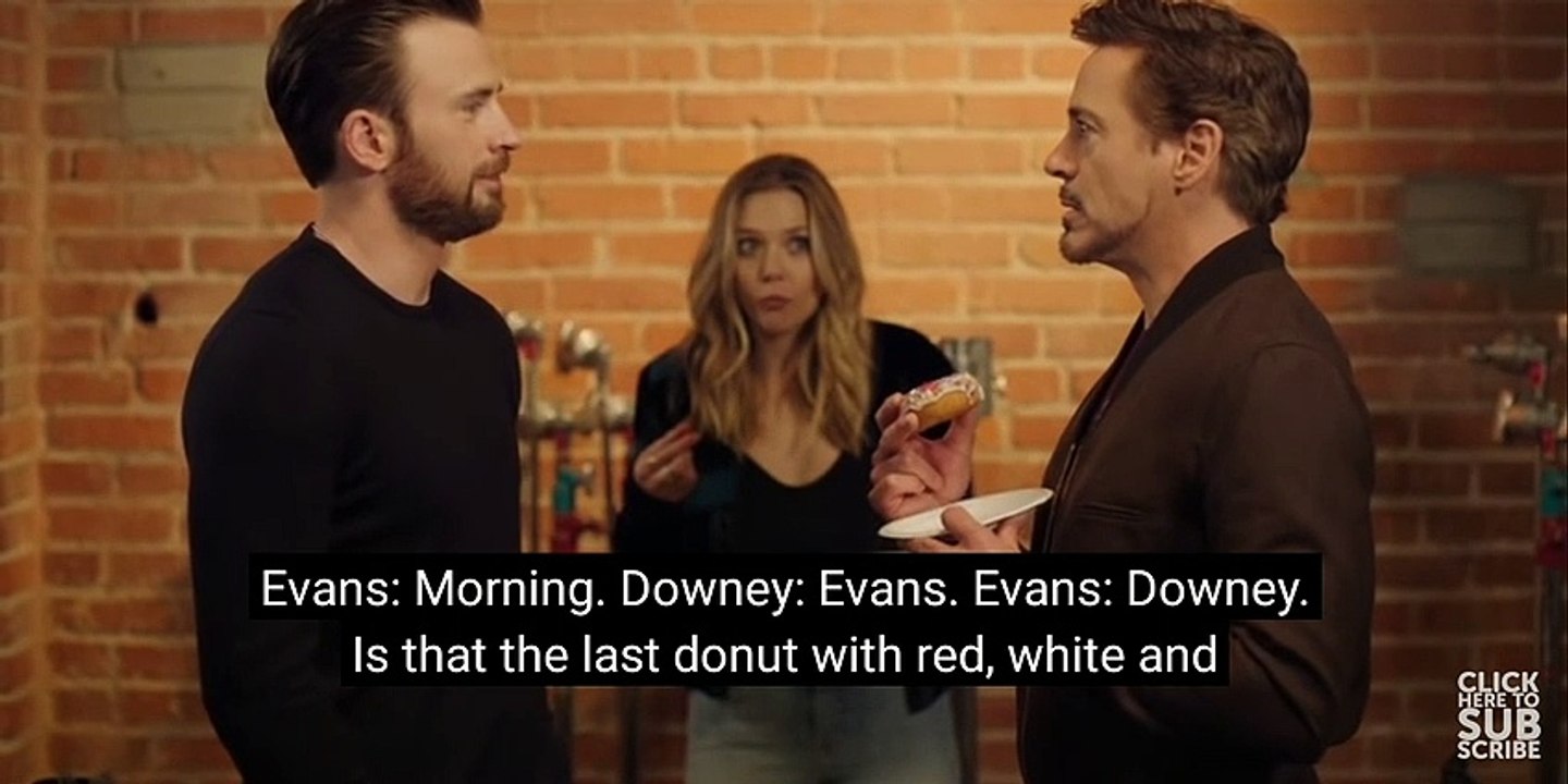 Tony Stark vs Steve Rogers _The last  donut scene 4K// Captain America Civil War (2016) movie