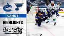 NHL Highlights | Canucks @ Blues 8/19/2020