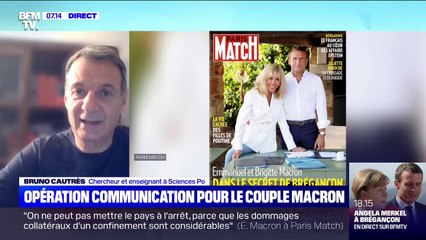 À la Une de Paris Match, Emmanuel Macron se montre "au travail" à Brégançon