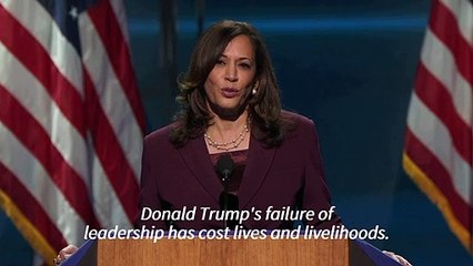 Harris condemns Trump's leadership 'failure'