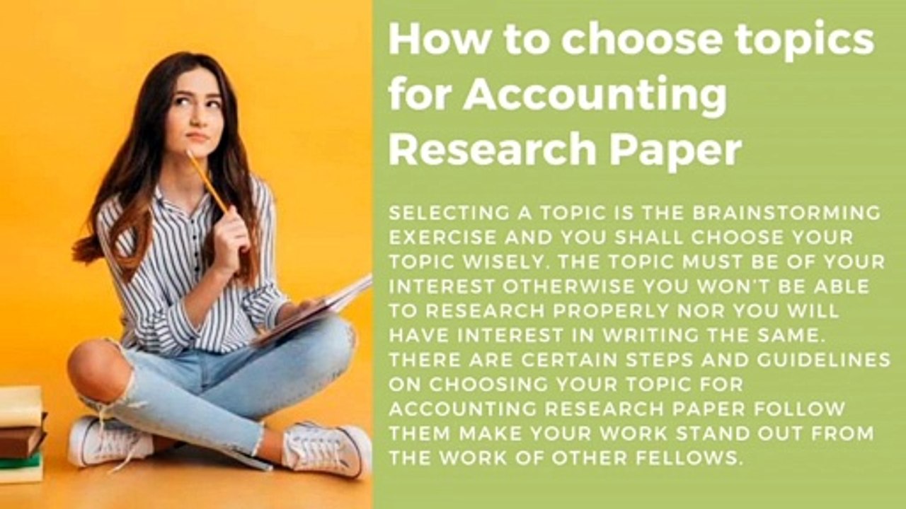 Best Ever Topic for Accounting Research Paper