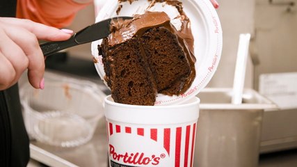 Portillo's Cake Shake is made with an entire slice of cake