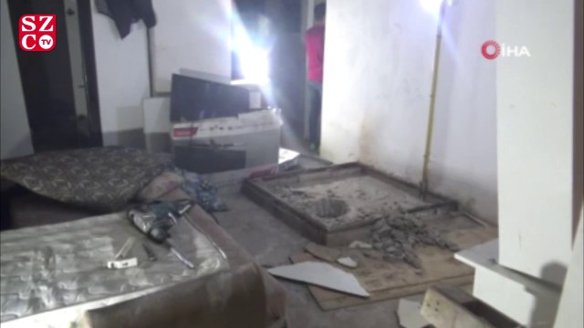 Cani damat boğduktan sonra üzerine beton dökmüş