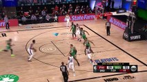 Jaylen Brown breaks free for 360 slam