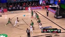 Jaylen Brown breaks free for 360 slam