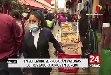 Probarán vacunas de 3 laboratorios en el Perú en septiembre