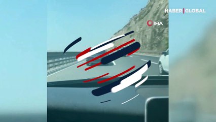 TEM'de tehlikeli yolculuk böyle görüntülendi