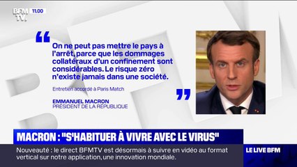 Download Video: Coronavirus: Emmanuel Macron exclut tout reconfinement général dans un entretien à Paris Match